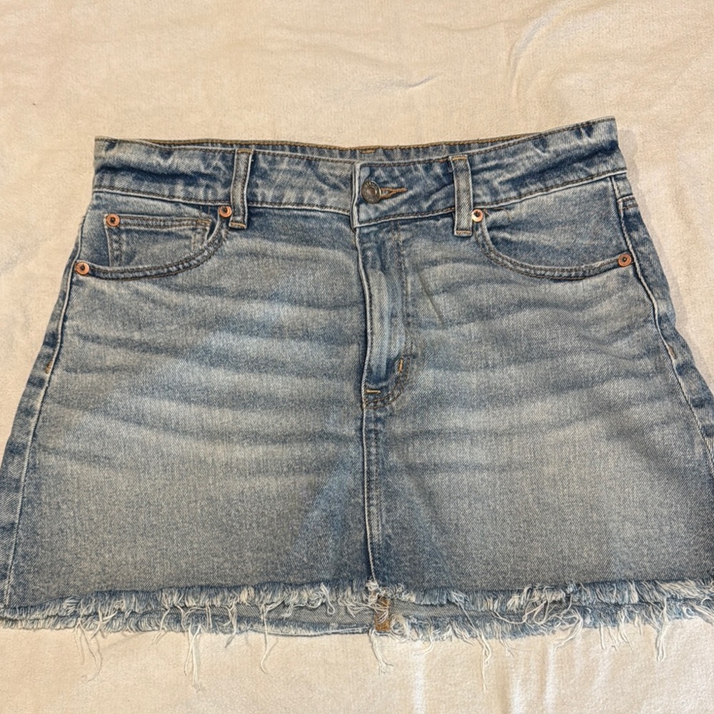 Two American Eagle Denim Mini Skirts